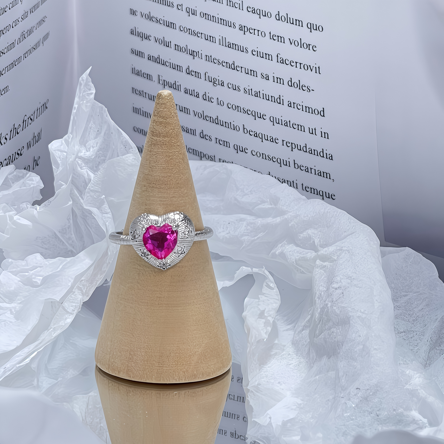 Dainty Rose Pink Topaz Ring | Heart Shaped Gemstone Jewelry，A Mother’s Day Gift She’ll Cherish