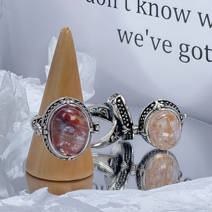 Mother’s Day Special: Natural Red Hematoid Quartz Locket Ring