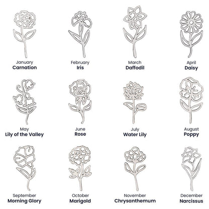 To My Daughter-in-law-Birthday Flower Name Necklace