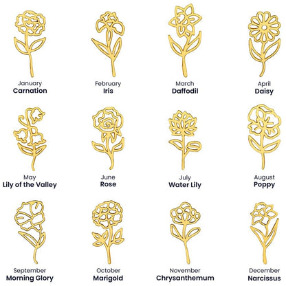 To My Daughter-in-law-Birthday Flower Name Necklace