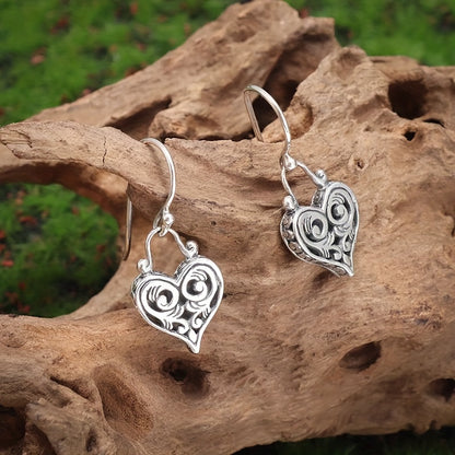 Vintage Elegant Heart Pattern Pendant Earrings