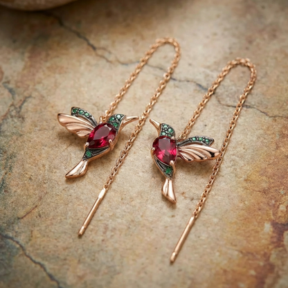 Mixed Zirconium Bird Earrings