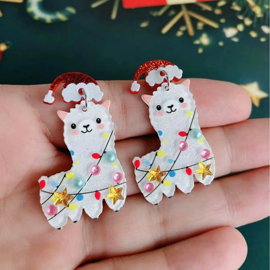 Alpaca Acrylic Earrings
