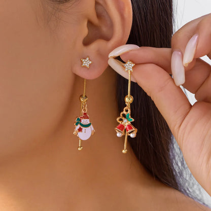 Santa Claus Asymmetrical Earrings