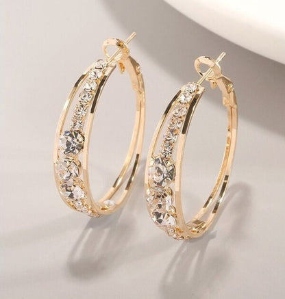 Diamond Studded Circular Earrings