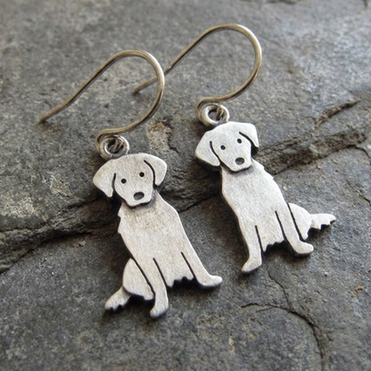 Tiny Golden Retriever Earrings