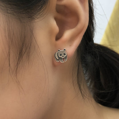 Vintage Panda Earrings