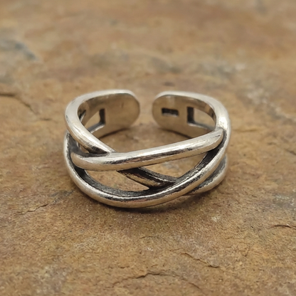 Chunky Adjustable Silver Ring