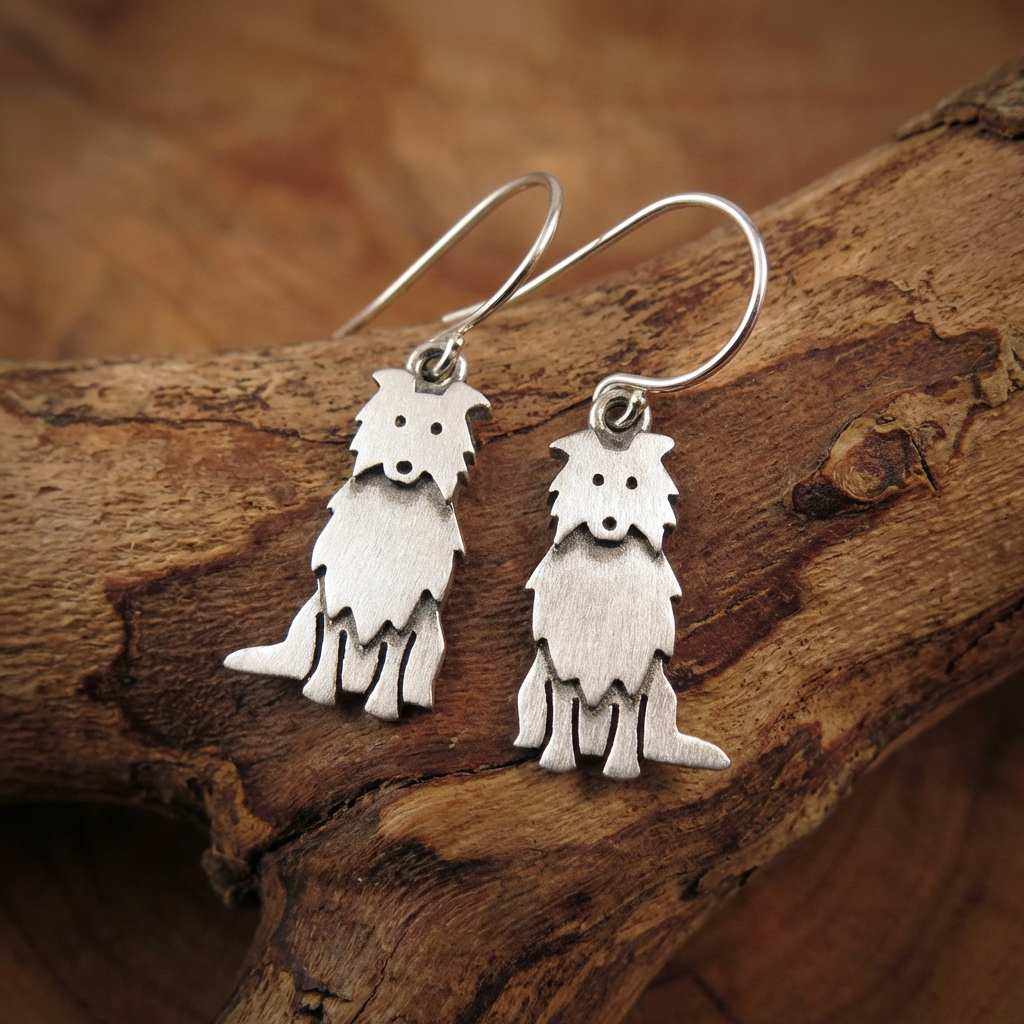 Tiny Collie Earrings