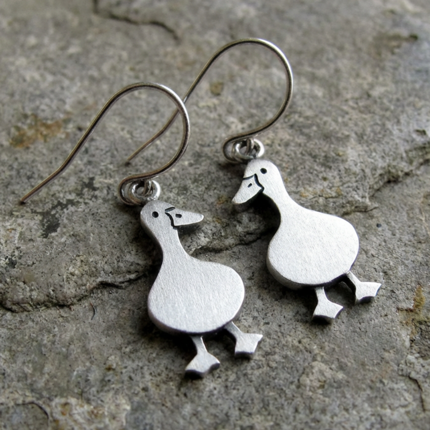 Vintage Duck Earrings