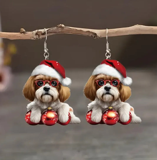 Cool and Handsome Dog Earrings