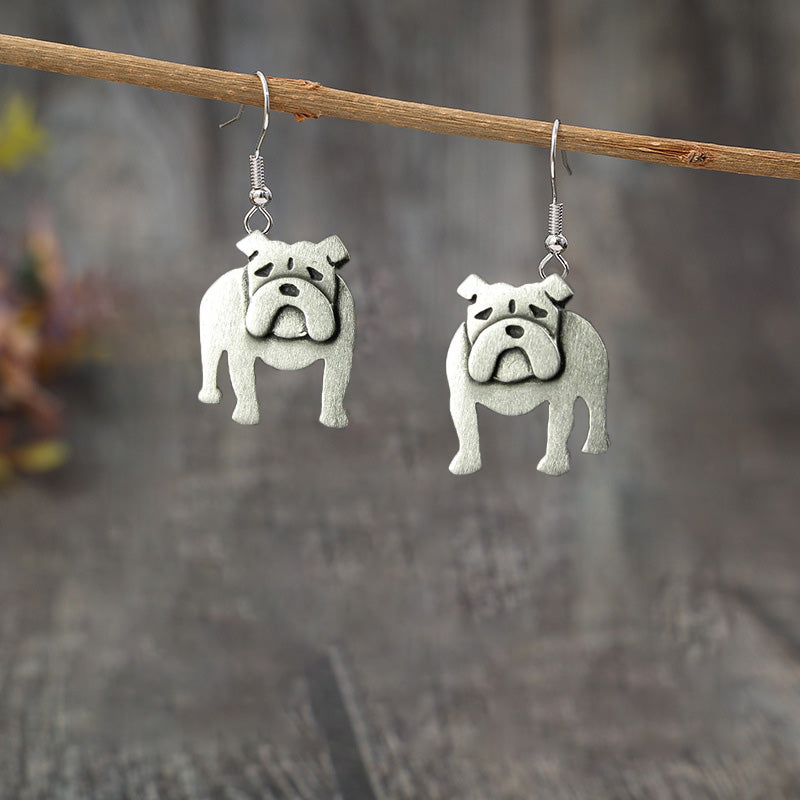 Vintage English Bulldog Earrings
