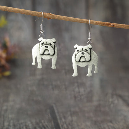 Vintage English Bulldog Earrings