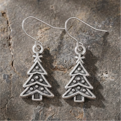 Vintage Christmas Texture Earrings