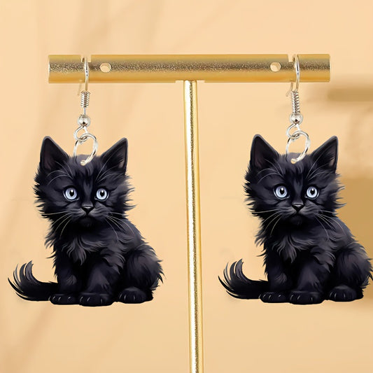 Black Cat Earrings