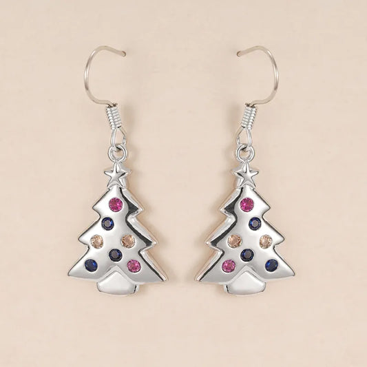 Christmas Tree Colorful Earrings