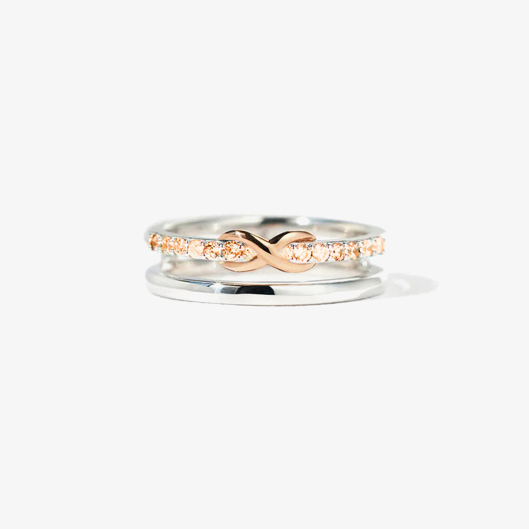Multiple Sclerosis Awareness Orange Infinity Ring