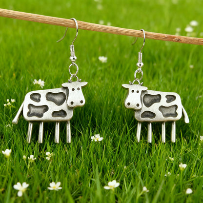 Vintage Cow Earrings