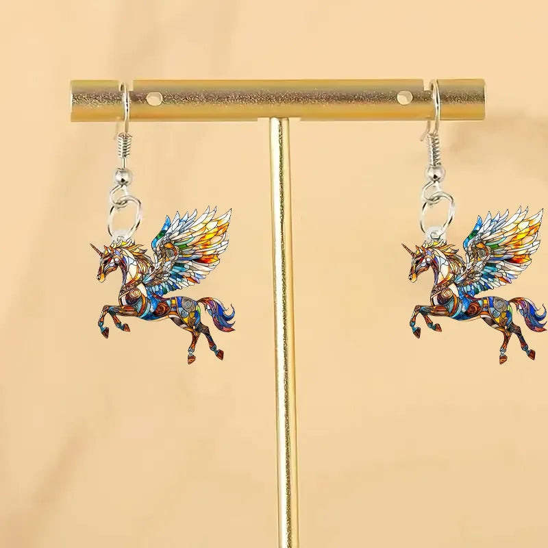 Christmas Brown Steed Earrings
