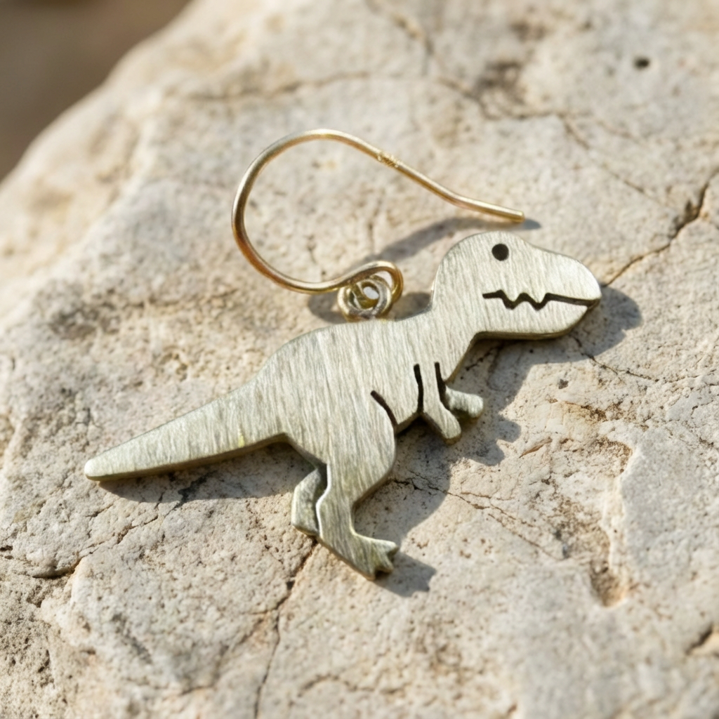 Vintage T-Rex Dinosaur Earrings