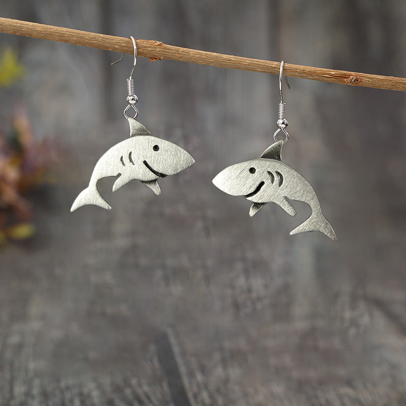 Vintage Shark Earrings
