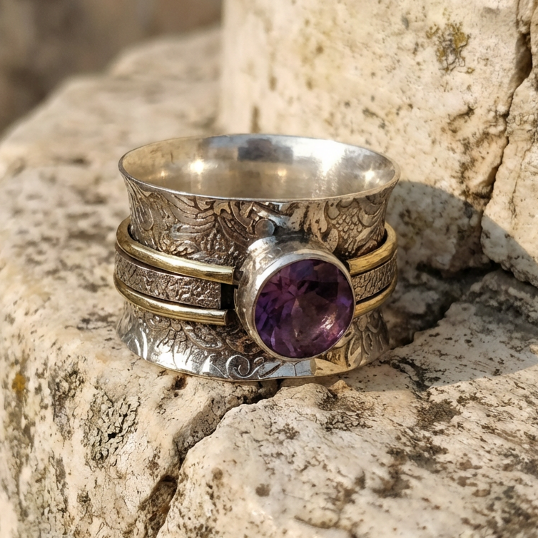 Bohemian Crystal Meditation Ring