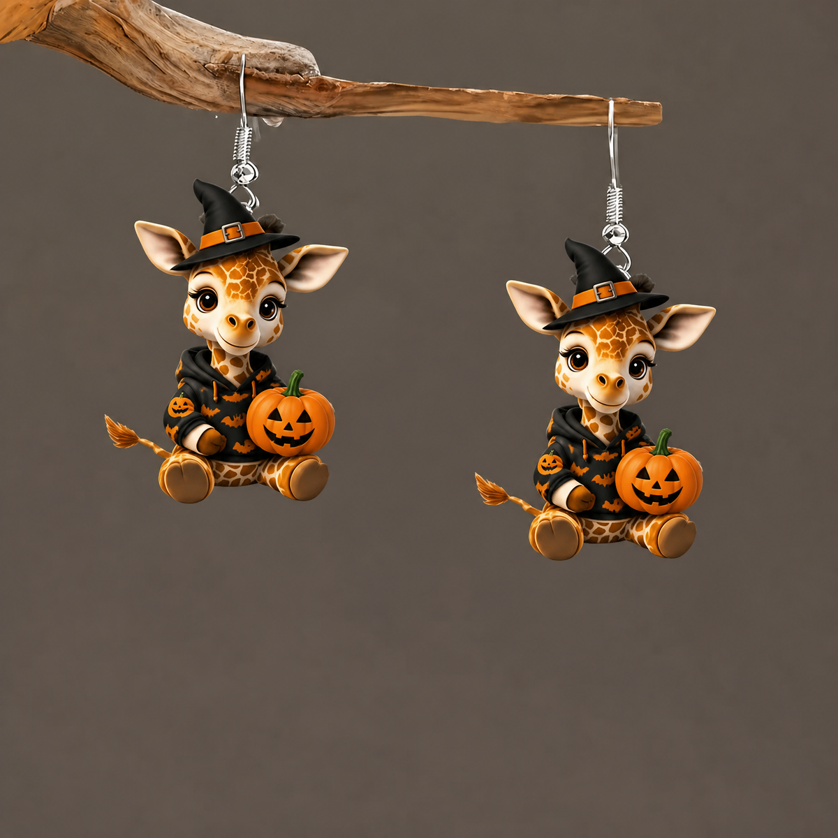 Halloween Witch Giraffe Dangle Earrings