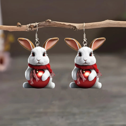 Charming Acrylic Rabbit Earrings