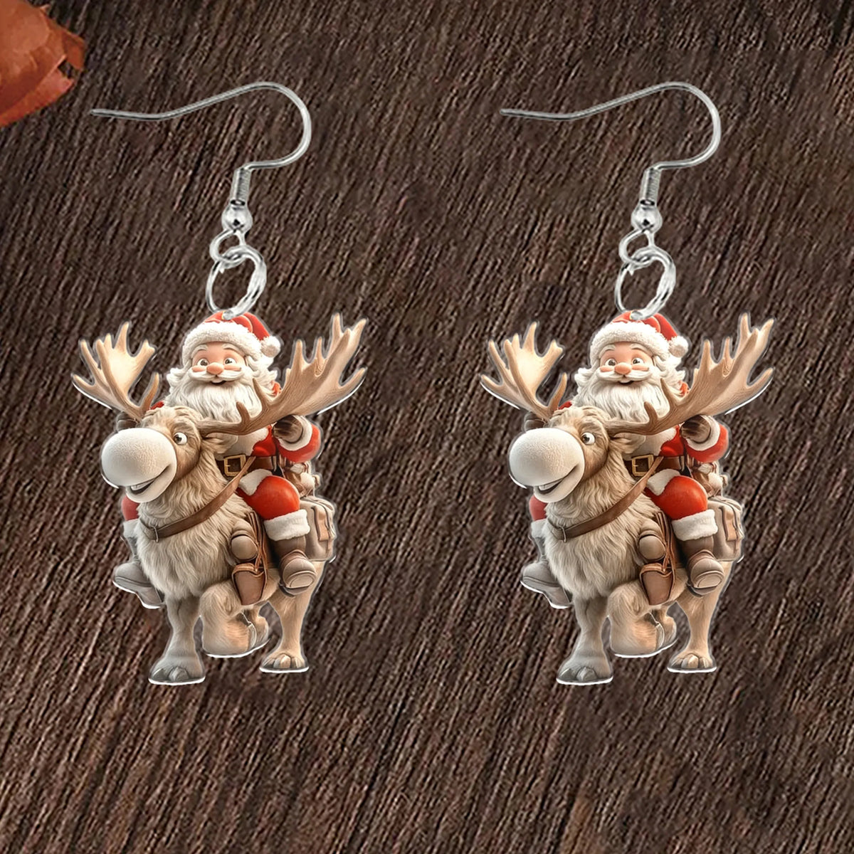 Christmas Santa Claus Deer Earrings