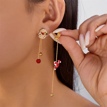 Santa Claus Asymmetrical Earrings