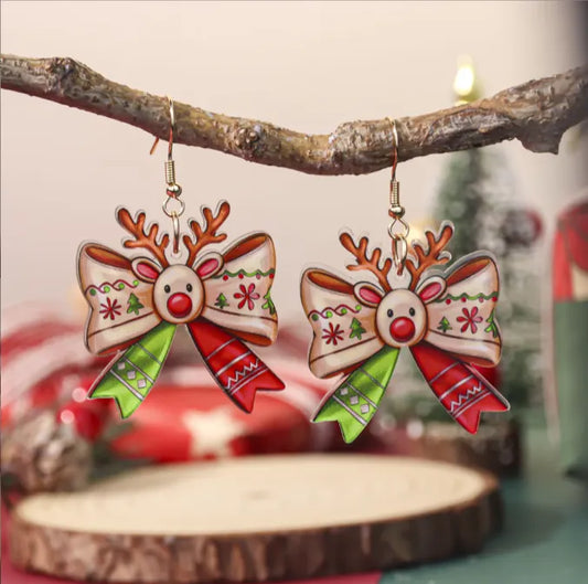 Christmas Bow Earrings