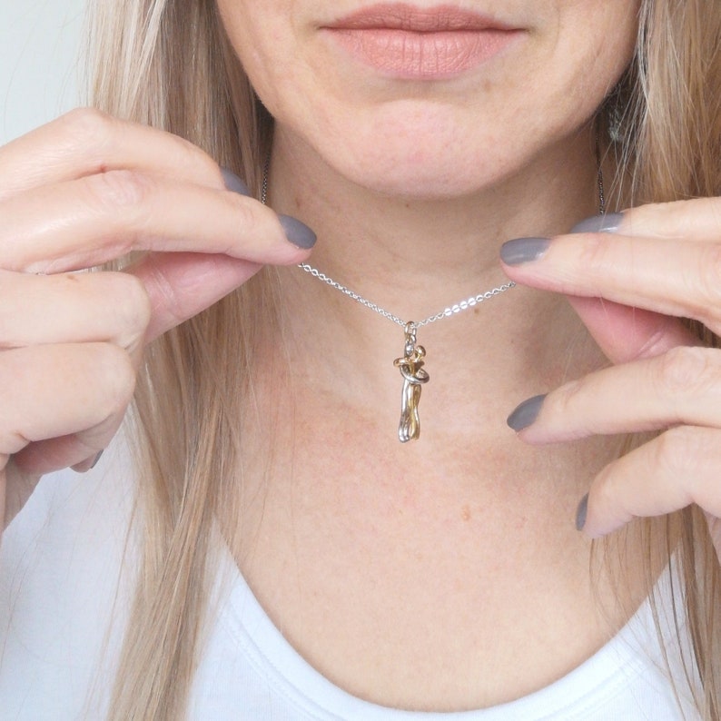 For Love - S925 The Things We Will Matter is I Had You & You Had Me Hug Couple Necklace