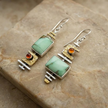 Boho Vintage Geometric Drop Hook Earrings