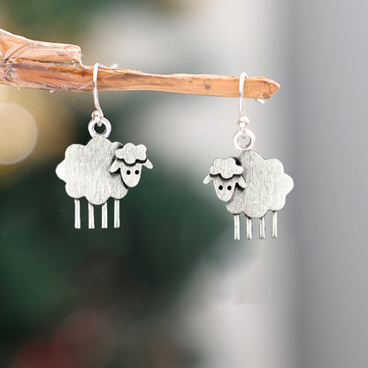 Vintage Sheep Earrings