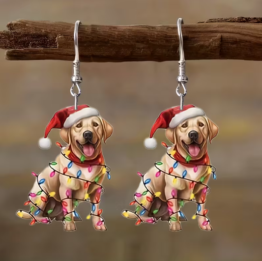 Christmas Dog Earrings