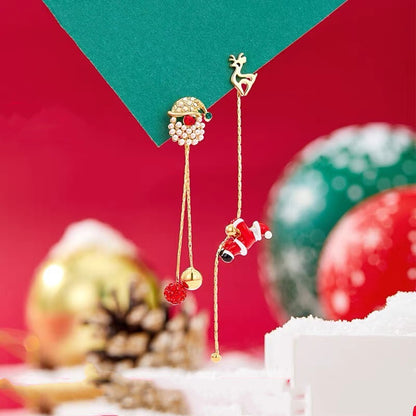 Santa Claus Asymmetrical Earrings