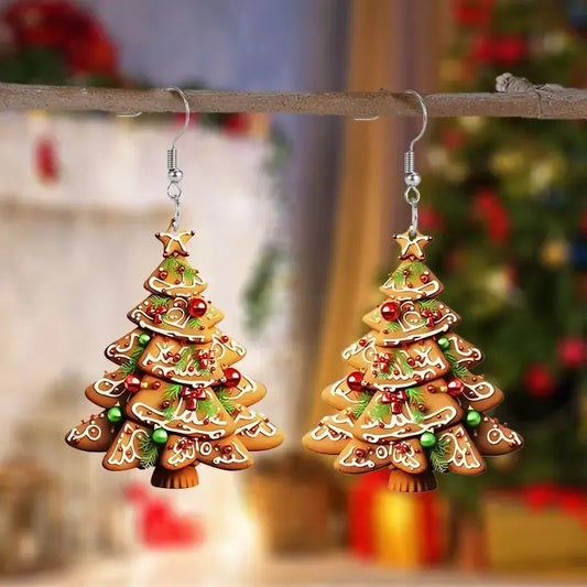 Biscuit Christmas Tree Earrings