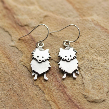 Tiny Pomeranian Earrings