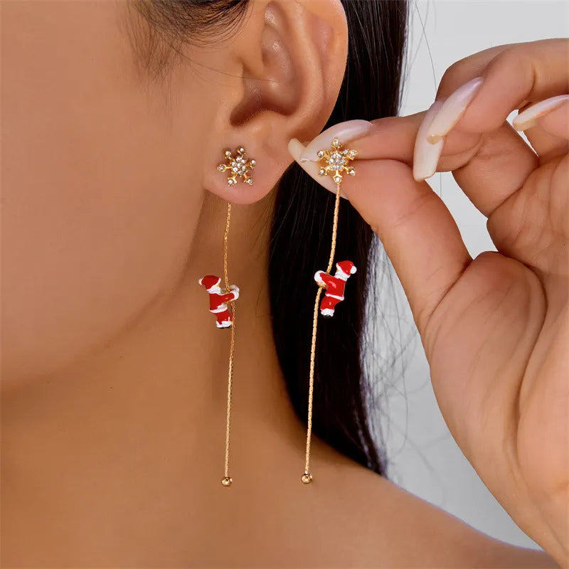 Santa Claus Asymmetrical Earrings