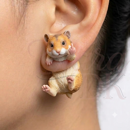 Hamster Middle Finger Earring