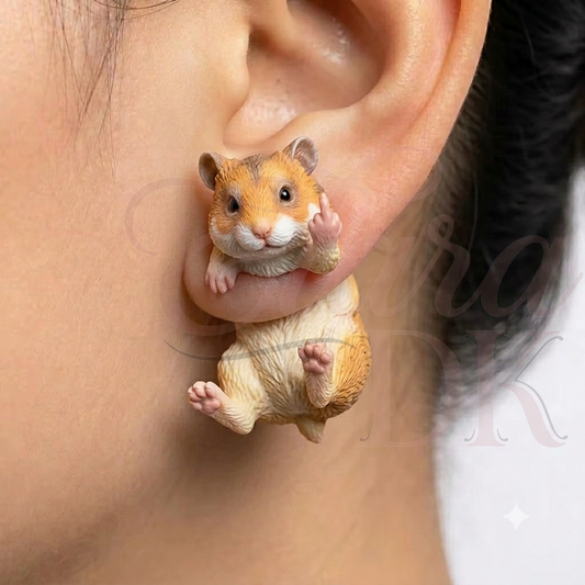Hamster Middle Finger Earring
