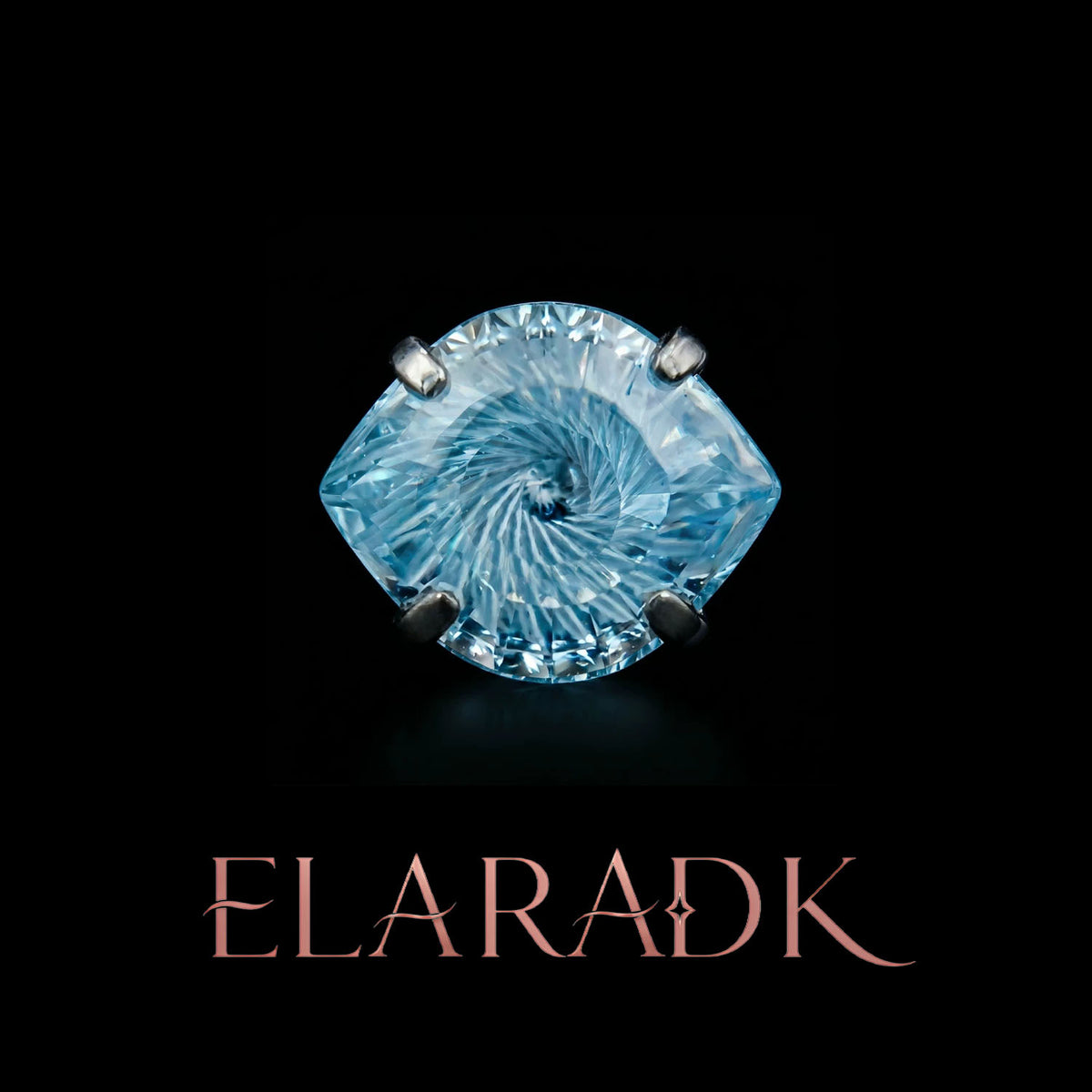 Evil Eye Crystal Stud Earrings – Spiral Cut Solitaire Gem Flat-Back Studs for Sensitive Ears (3 Colors)