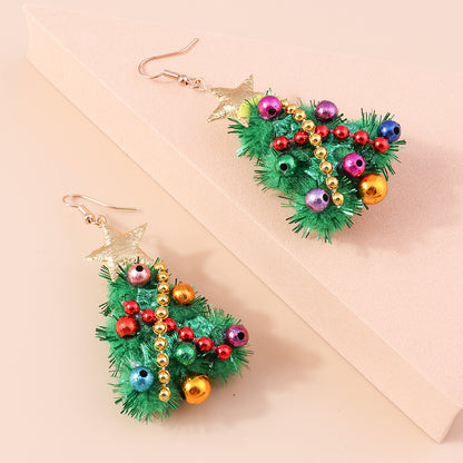 Handmade Christmas Tree Earrings