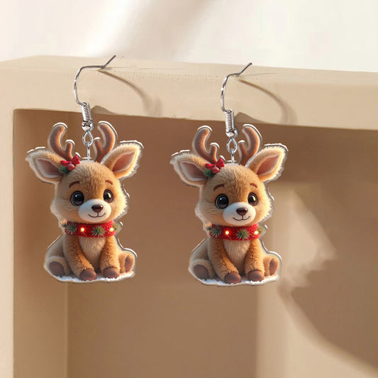 ChristmasCute Deer Design Earrings