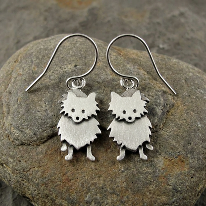 Tiny Pomeranian Earrings