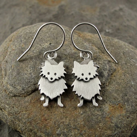 Tiny Pomeranian Earrings
