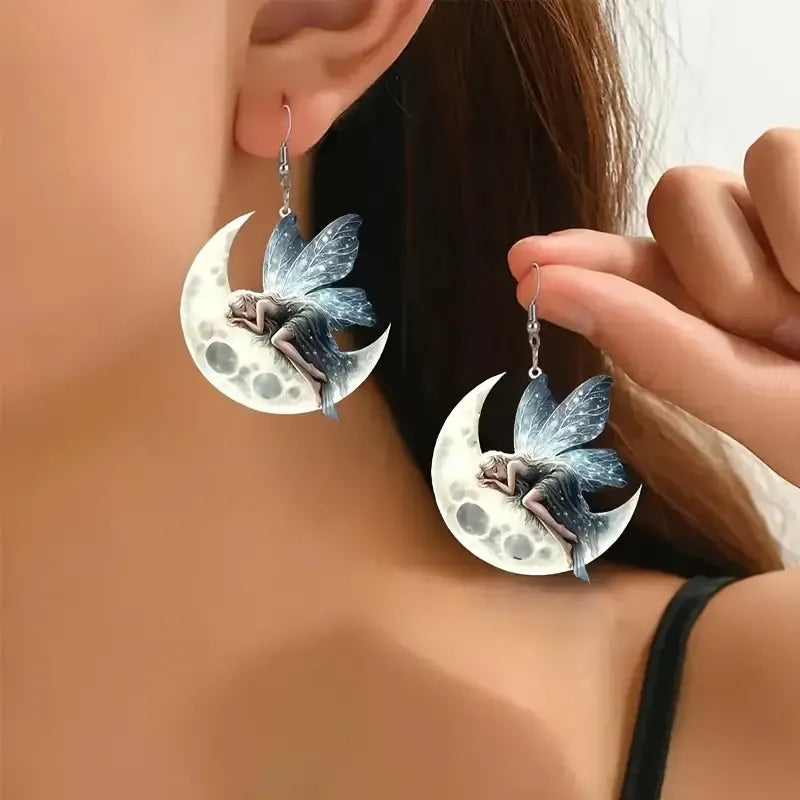 Christmas Moon Elf Earrings
