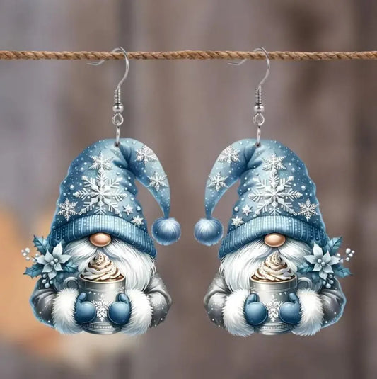 Charming Blue Gnome Earrings
