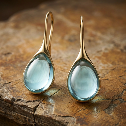 Crystal Drop Earrings in Gold and Silver