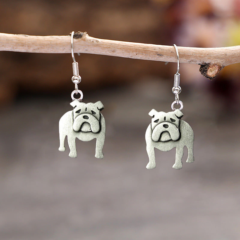 Vintage English Bulldog Earrings